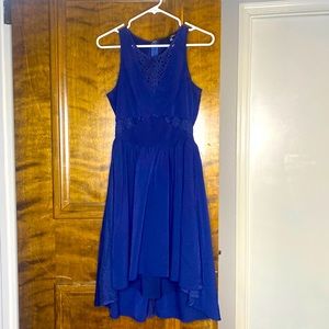 Blue dress with lace detail